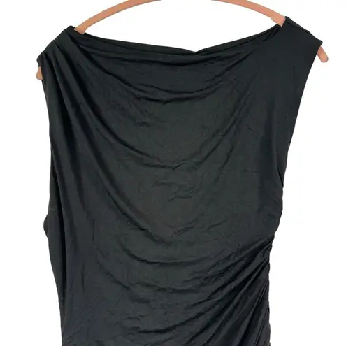 Naked Wardrobe Size L Maxi Dress Black Sculpt Off The Shoulder Ruched NEW