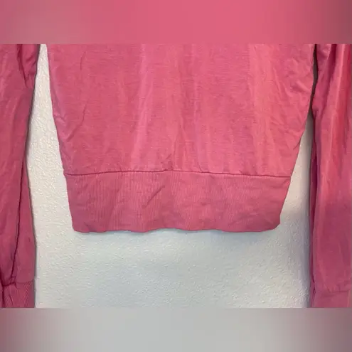 Guess  Y2K Vintage Pink Zip‎ Up Hoodie with Rhinestones Silky Pockets Size S - Image 8