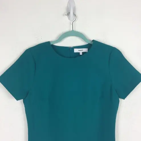 Likely Manhattan Short Sleeve Mini Dress in Cerulean Teal Size 6 Cocktail