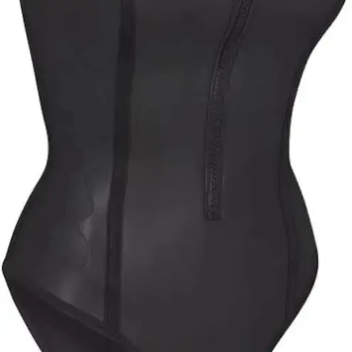 SKIMS Rubbersized Scuba Swim Strapless Onepiece in Onyx, Size XXS