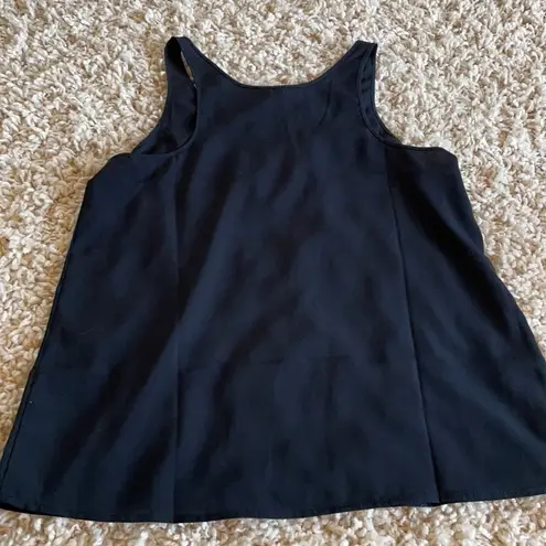 Frenchie Nordstrom Black Lightweight Scoop Neck Flowy Racerback Tank Top Small