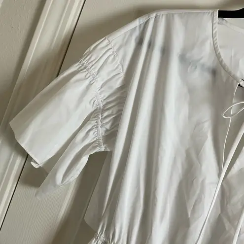 Jason Wu Cutout Ruched Cotton-blend Poplin Mini Dress -size 8