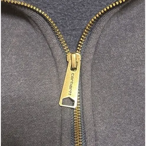 Carhartt  Women’s Sweatshirt Full Zip Long Sleeve Embroidered blue Collared XXL thumbnail 5