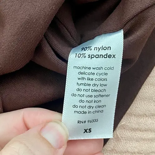 Susana Monaco Essential String Crop Top in Brown Spaghetti Strap