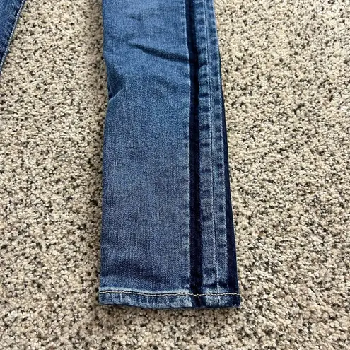 Dear John  Womens Jeans Size 25 Skinny Mid Rise Dark Wash Blue Odessa 26x27