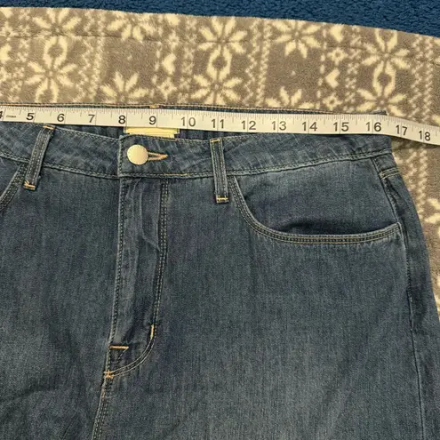 L'Agence NWT Danica High Rise Wide Leg Raw Hem Jeans Size 30