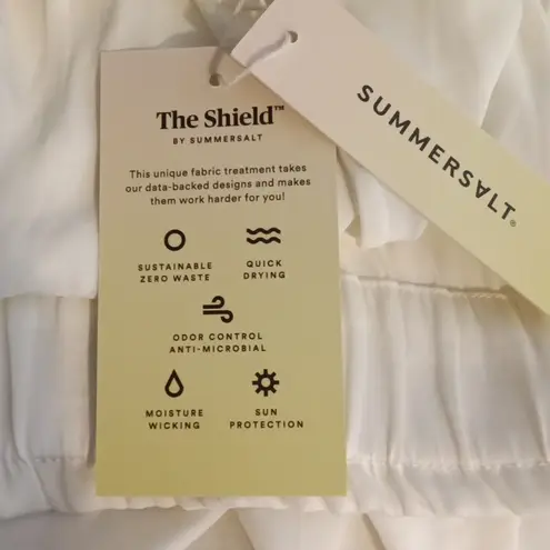 Summersalt Cream Elastic Waistband Super Wide Leg Silky Palazzo Pants XL