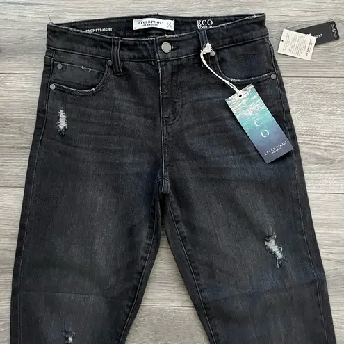 Liverpool NWT Kennedy Crop Straight Jeans in Costa Mesa Grey Wash | 2/26