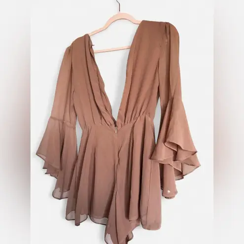 She & Sky  Flowy Peach Colored Romper (flaw) - Image 2