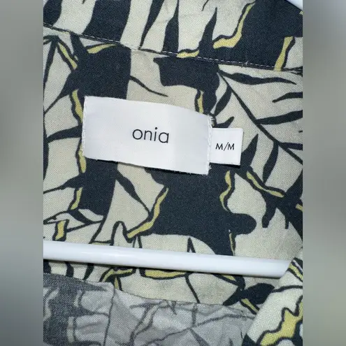 ONIA Women’s 100% Viscose Cropped Boxy Fit Button Down Top EUC Size M