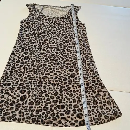 LOGO By Lori Goldstein fitted dress women's size XS extra small cheetah leopard
