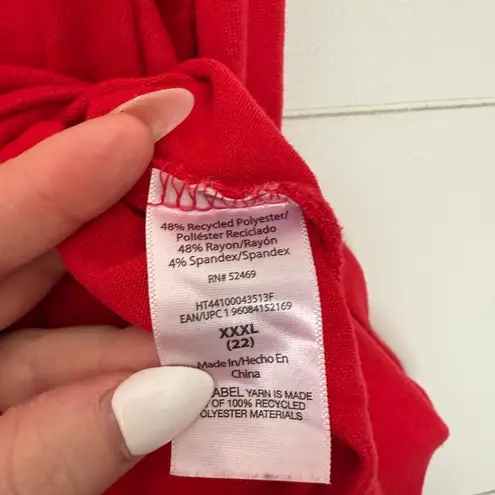 Holiday Time Women’s XXXL Red Christmas Holiday Shirt Top