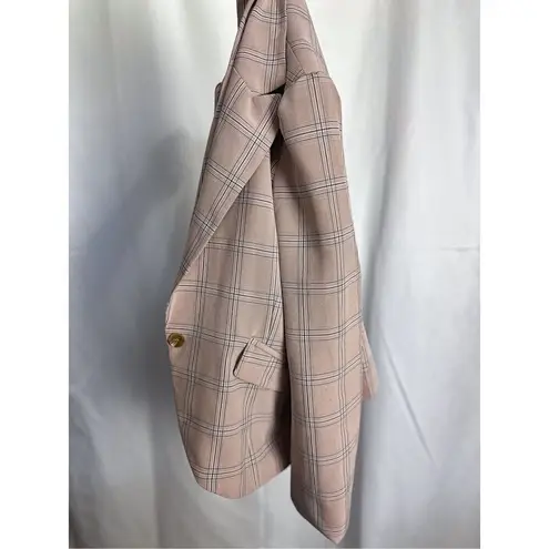 Sans Souci San Souci pink plaid blazer