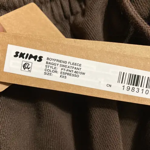 SKIMS Espresso Straight Leg Sweatpants XXS