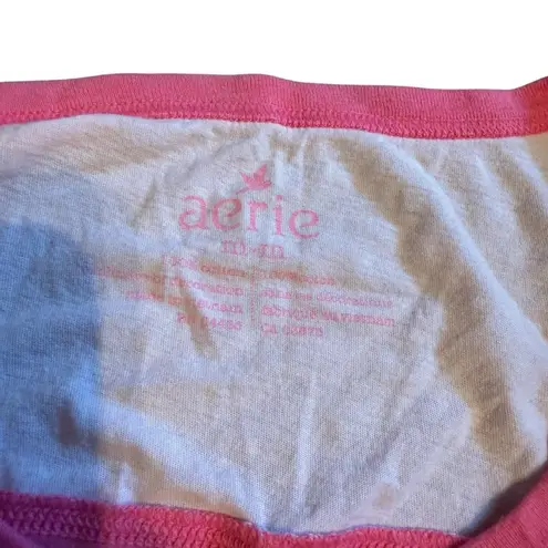 Aerie  Size M Tee Shirt Nightgown Pink Sporty Pajama Mini Dress 100% Cotton Comfy