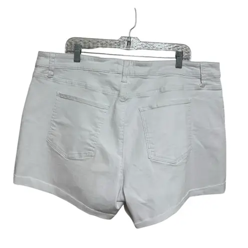 Pistola NWT James High Rise Cuff Denim Shorts in Eco White - Size 20W