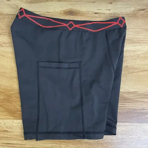 Iron Yokai Shibari Lounge Shorts Black Red Medium Athleisure Pockets Hands 3.5"