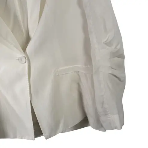 Kobi Halperin White Tencel Linen Blend Torryn Blazer Office Preppy Womens Small