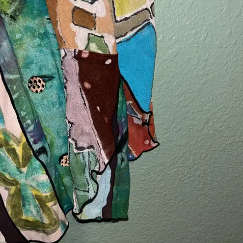 Handmade Vintage Funky Fabrics Multicolor Hand Dyed Artistic Jacket shirt jacket