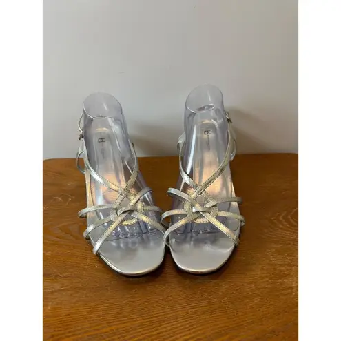 BL Boston Design Studio Women's Strappy Sandals Silver Sz 10 Sku 2825