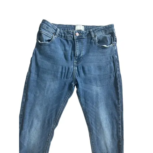 ASOS Design Women's Distressed Skinny Jeans Size 34 x 30 Blue