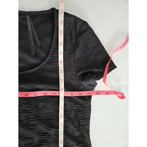 Marc New York Andrew Marc Black Zip Back Sheath Dress Size M