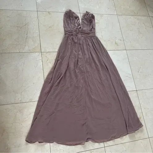 Lulus  Taupe Maxi Dress Flowy Sz Small