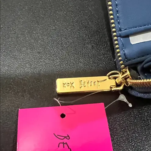 Betsey Johnson  | Denim Flower Embroidered Wallet w/ Removable Wristlet Strap