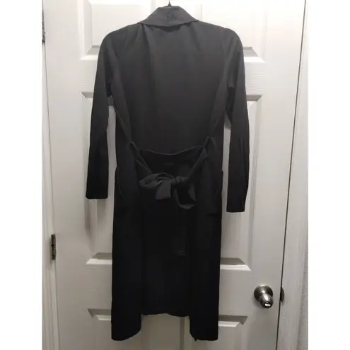 Say What? Say What? Size Medium Black Textured Longline Waterfall Cardigan Y2K Sweater - Image 2