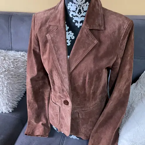 New York & Co. Brown Suede Jacket Size 8