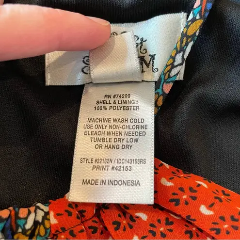 Sweet Storm Multicolor Sleeveless Patterned Maxi Dress Medium