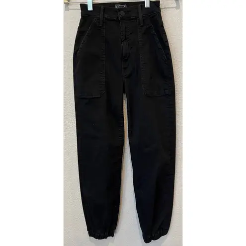 MOTHER The Wrapper Patch Springy Ankle Jeans Size 23 Black