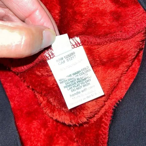 Michael Lauren hooded zip up fleece sweatshirt jacket red orange medium NWT