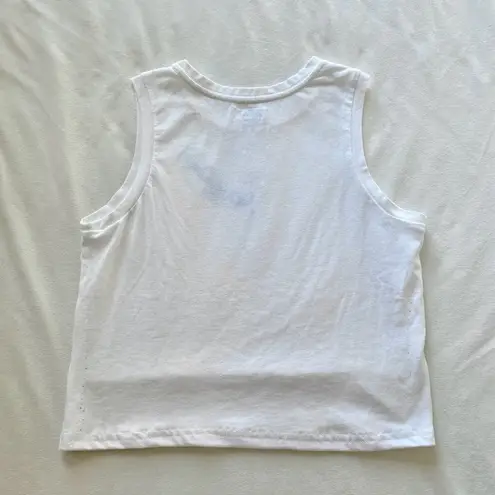 Notre Dame gold and white disco ball embroidered tank top