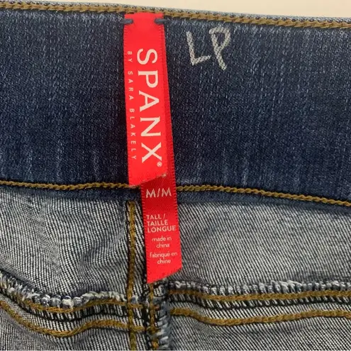 Spanx EUC  Control Top Skinny Distressed Released Hem Jeans Size M