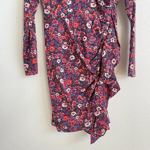 Veronica Beard Colorful Louella Floral Stretch Silk-Satin Minidress Women’s 4