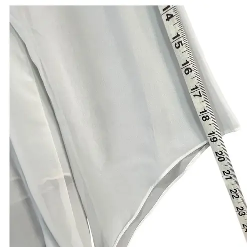 Sharagano Blouse Womens S White Bell Slit Sleeve Asymmetric Layers Modern Fairy