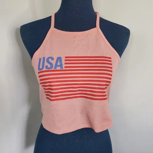 Isaac Morris USA Halter Crop Top Nwot Pink Size M
