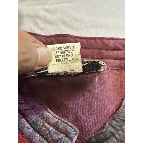 Natural Choice By S.R.G. Vintage Boho Patchwork Quilted Reversible Vest Size L Size L