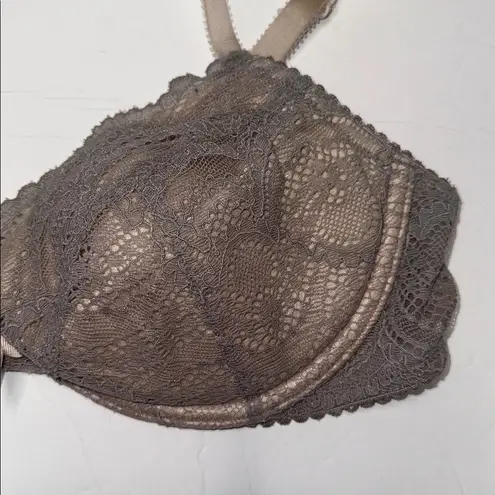 Victoria's Secret  Lace Underwire Bra taupe adjustable straps no pads