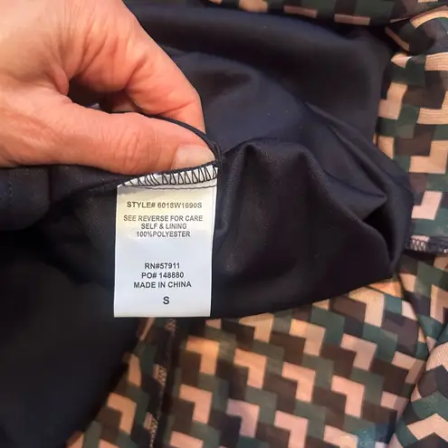 Chic Geometric Patterned Dress Black