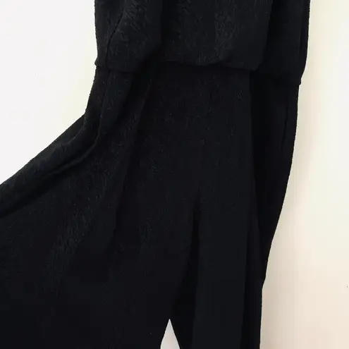 Saylor Kaitlyn Black Textured Halter Jumpsuit Sleeveless Women's Size XS