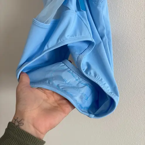 Bleu Rod Beattie NWT Women's Don’t Mesh with Me V-Neck One-Piece in Skyline 12