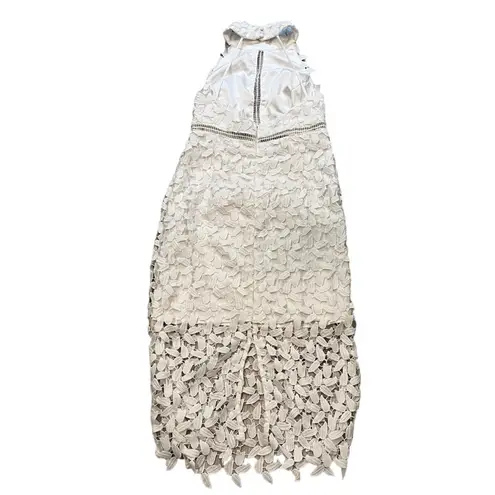 Bardot Gemma White Lace Halter Dress