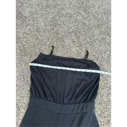 Jason Wu Palazzo Cowl Neck Chain Straps Black Jumpsuit Wide Leg Formal Party XS