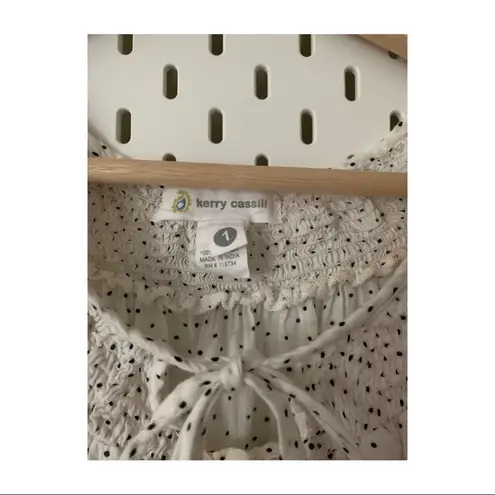 White Kerry Cassill dotted romper