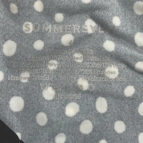 Summersalt Ruffle Oasis Black Polka Dot Bikini 2 Piece Swimsuit High Rise Size 4