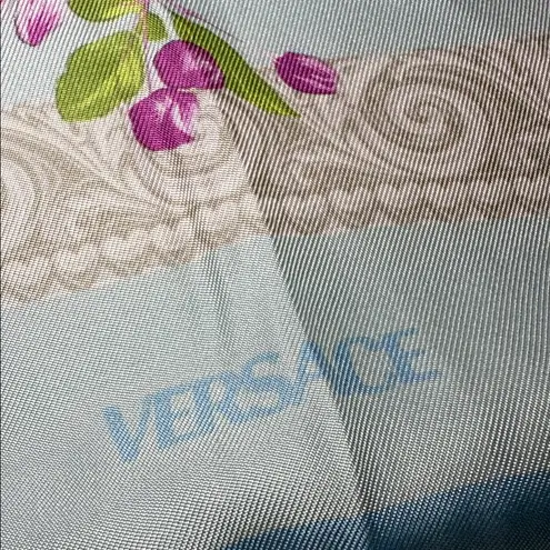 Versace  Blue and Gold Scarf