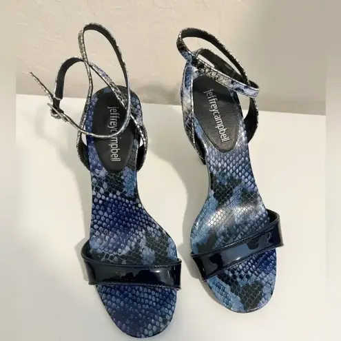 Jeffrey Campbell  Navy Blue‎ Strappy Heel Sandals size 6.5