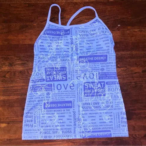Lululemon  Blue Swirl Manifesto Power Y Tank Top